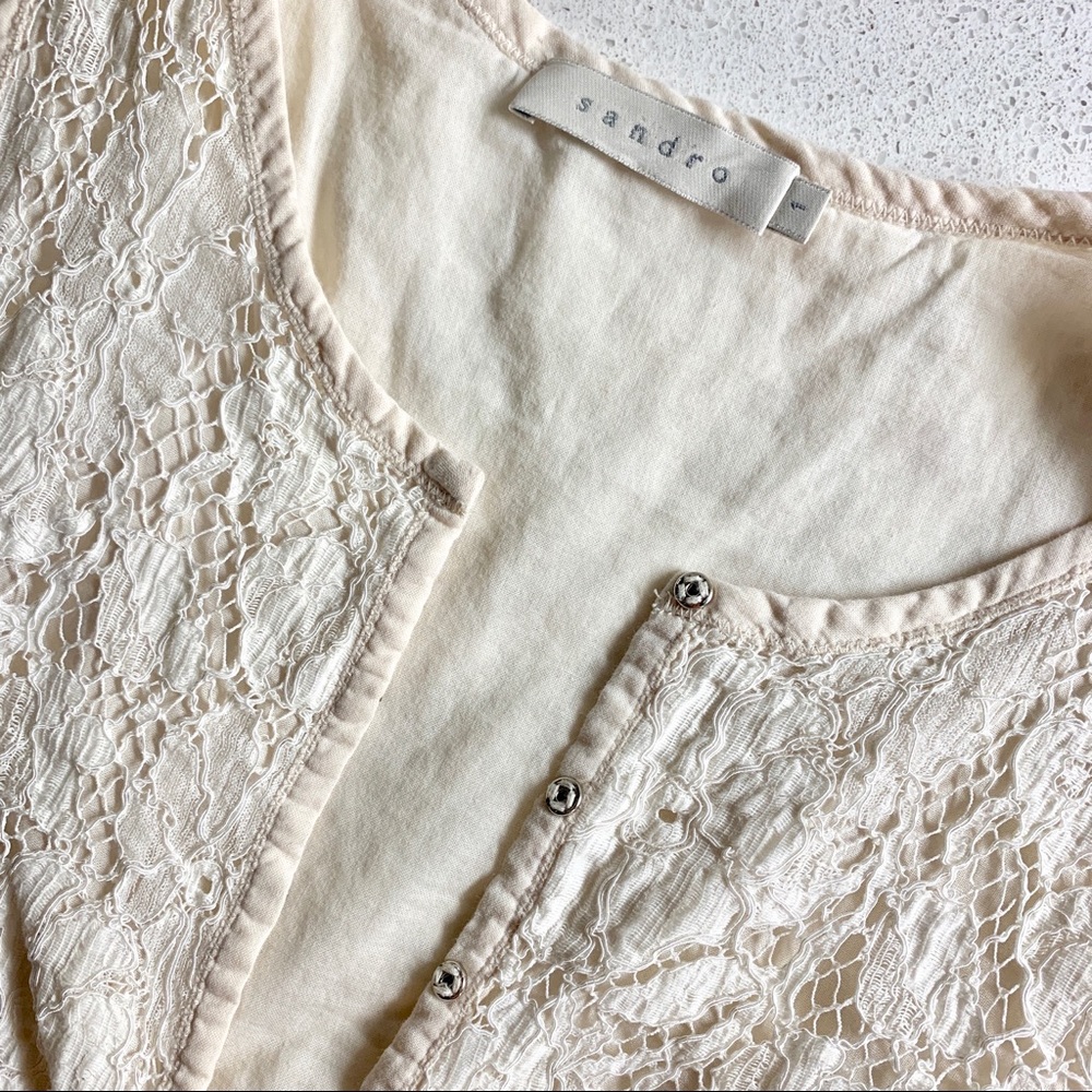 Sleeveless lace midi top
